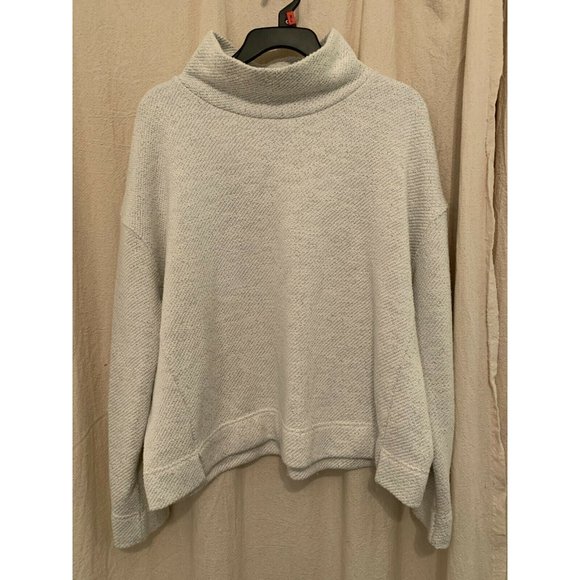 Vineyard Vines Sweaters - Vineyard Vines Light Gray Grey Textured Knit Mock Neck Pullover Sweater Sz Large